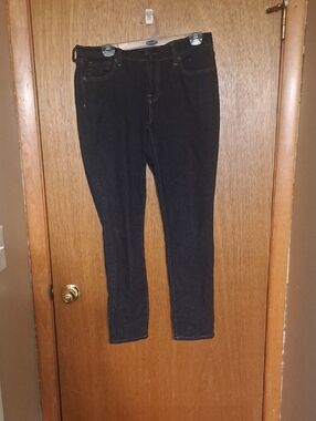 Old Navy The Sweet Heart Womens Blue Dark Wash Skinny Leg Jeans Size 8 Short.